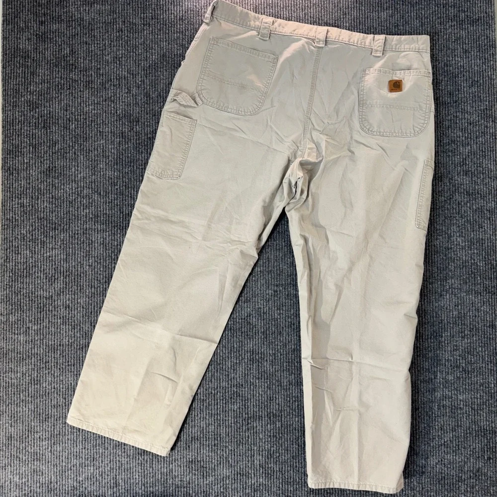 Carhartt Dungaree Carpenter Work Pants Men 44x30 Canvas Utility Rugged Loose Fit